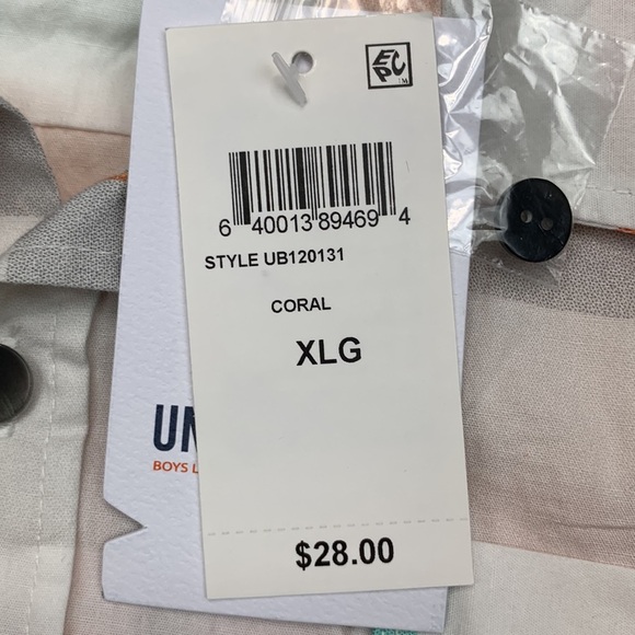 Univibe Big Boys Acadia Parrot Striped Shirt Size XLarge - Picture 3 of 9